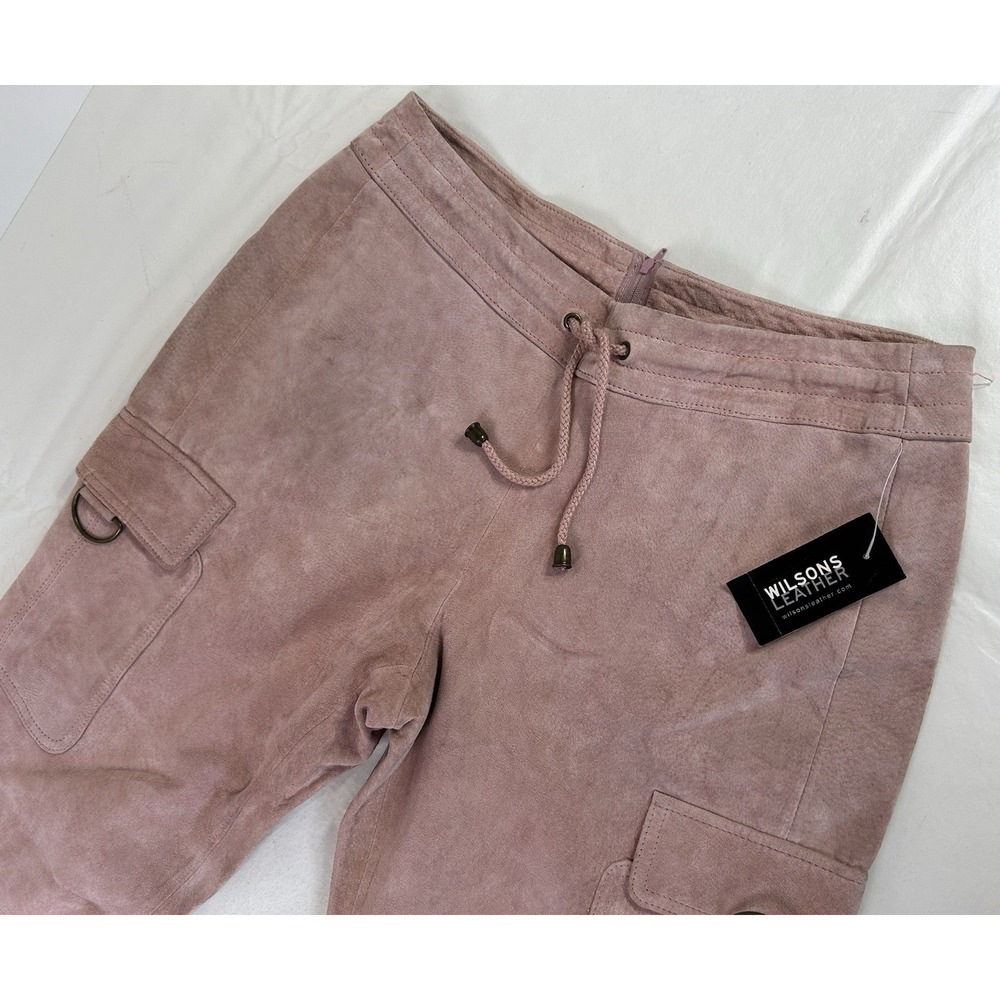 NWT Wilsons Leather Maxima Pink Suede Pants Womens Size 10